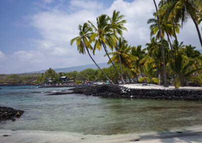 An idyllic beach scene in Hawaii