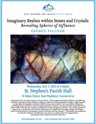 Program poster for Imaginary Realms within Stones and Crystals