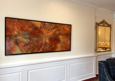 A large George Fellner photo at an art exhibit