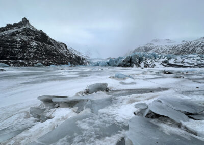 An Icelandic glacier scene