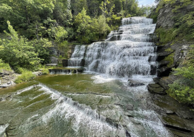 Landscape photo of Hector Falls, a cascading waterfall in New York