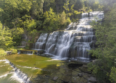 Landscape photo of Hector Falls, a cascading waterfall in New York