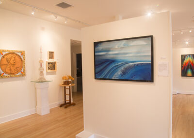 George Fellner crystal photo at an art exhibit