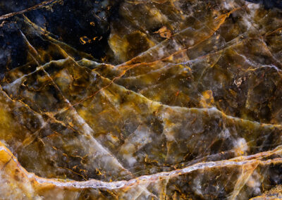 A matrixlike structure of cracks in a mineral