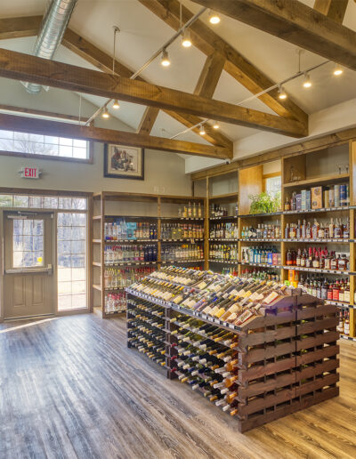 Interior shot of a liquor store