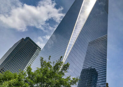 Vertical photo of One World Trade Center in New York