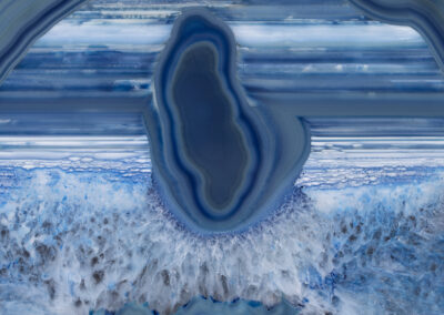 Photo composition of crystal formation and layered minerals