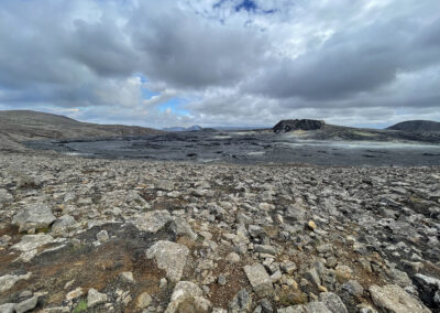 A field of volcanic rock at Reykjanes in Iceland