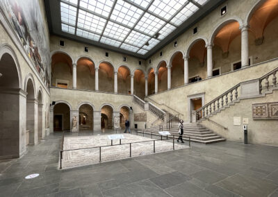 A Roman courtyard at the Worcester Art Museum in Massachusetts