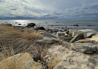 A beach scene at Harkness Memorial State Park in Waterford, Connecticut
