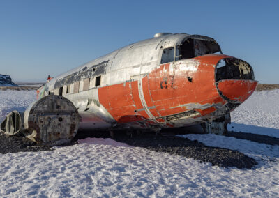 Wreck of a plan in the Icelandic snow
