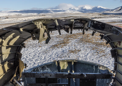 Wreck of a plan in the Icelandic snow