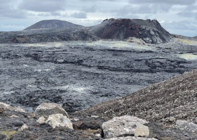 A field of volcanic rock at Reykjanes in Iceland