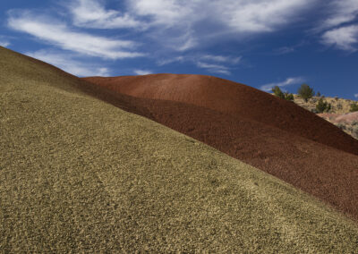 Landscape photo with multicolored dunes