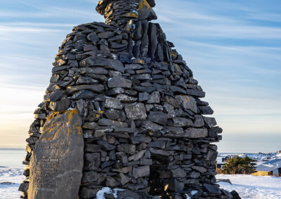The statue of Bárður Snæfellsás in Iceland