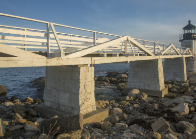 The walkway out to Marshall Point Lighthouse in Maine