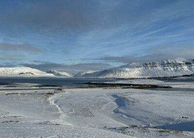 Landscape near Kirkjufell hill in Iceland