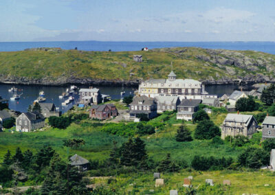 An view of the village on Monhegan Island in Maine