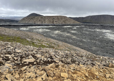 A field of volcanic rock at Reykjanes in Iceland