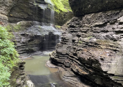Photo of waterfalls and river at Watkins Glen, New York