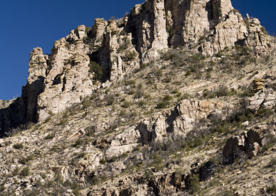 Temple-like stone outcrops near Tucson, Arizona