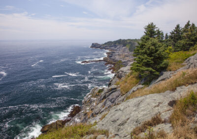 A shoreline view of Monhegan Island in Maine