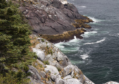 A shoreline view of Monhegan Island in Maine